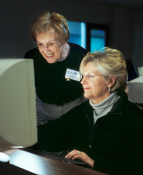 Arizona commercial editorial photography senior citizens working a computer